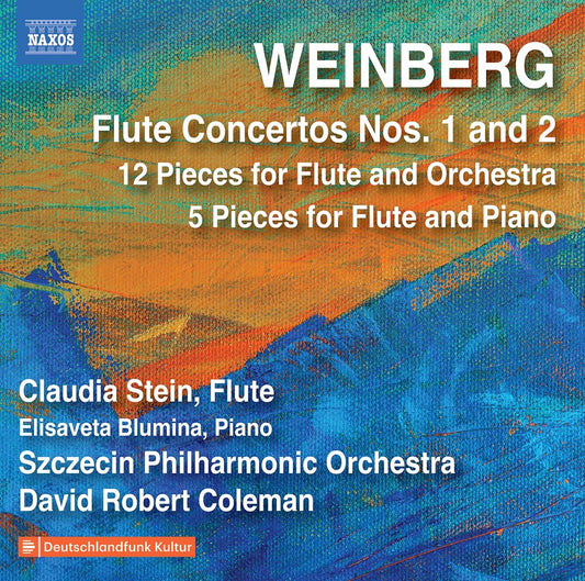 the album cover for Weinberg / Szczecin Philharmonic Orch / Coleman - Flute Concertos 1 & 2