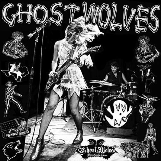 the album cover for The Ghost Wolves - Crooked Cop / Fist & Day Will Follow The Dawn [Vinyl Single]