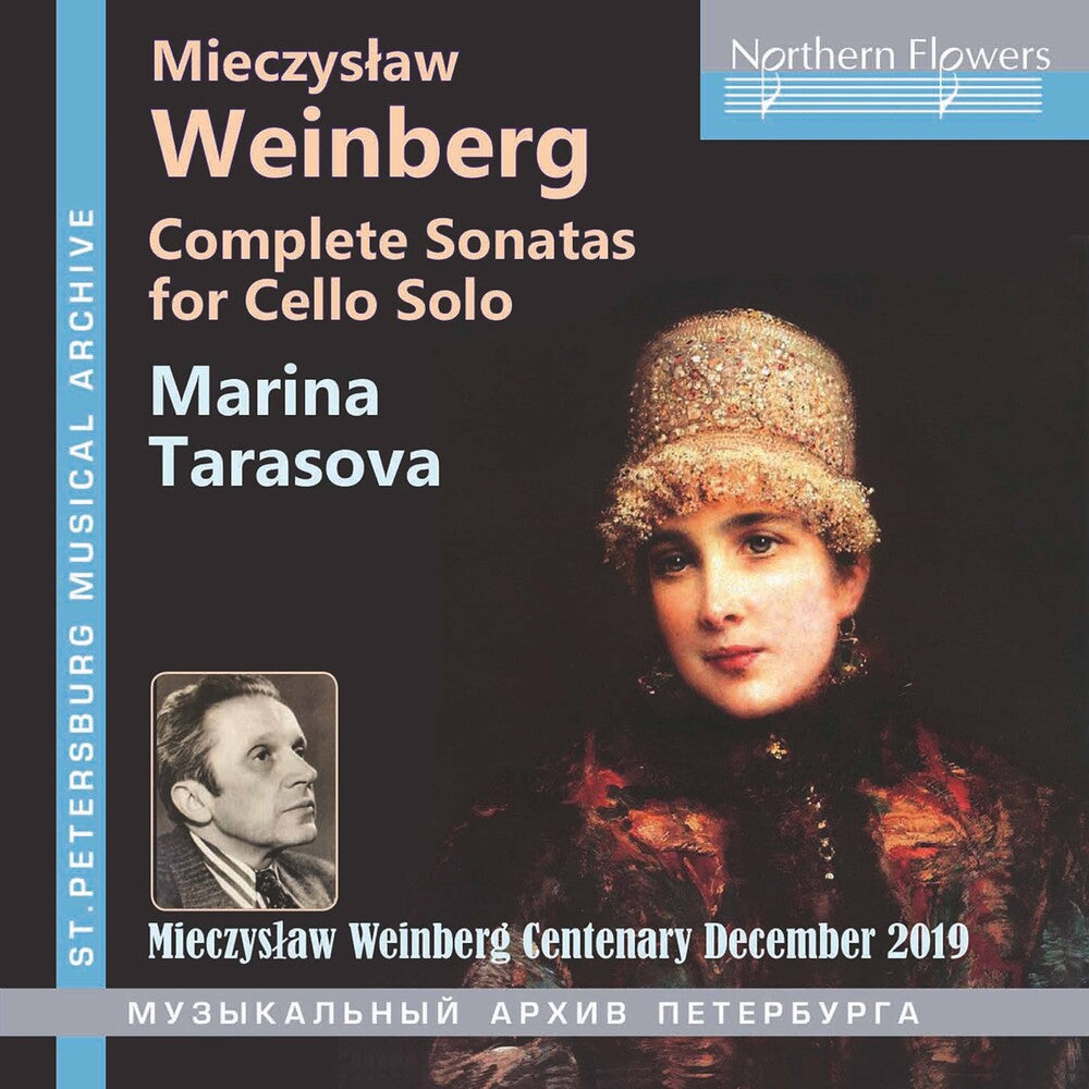 the album cover for Marina Tarasova - Weinberg: Complete Sonatas for Cello Solo