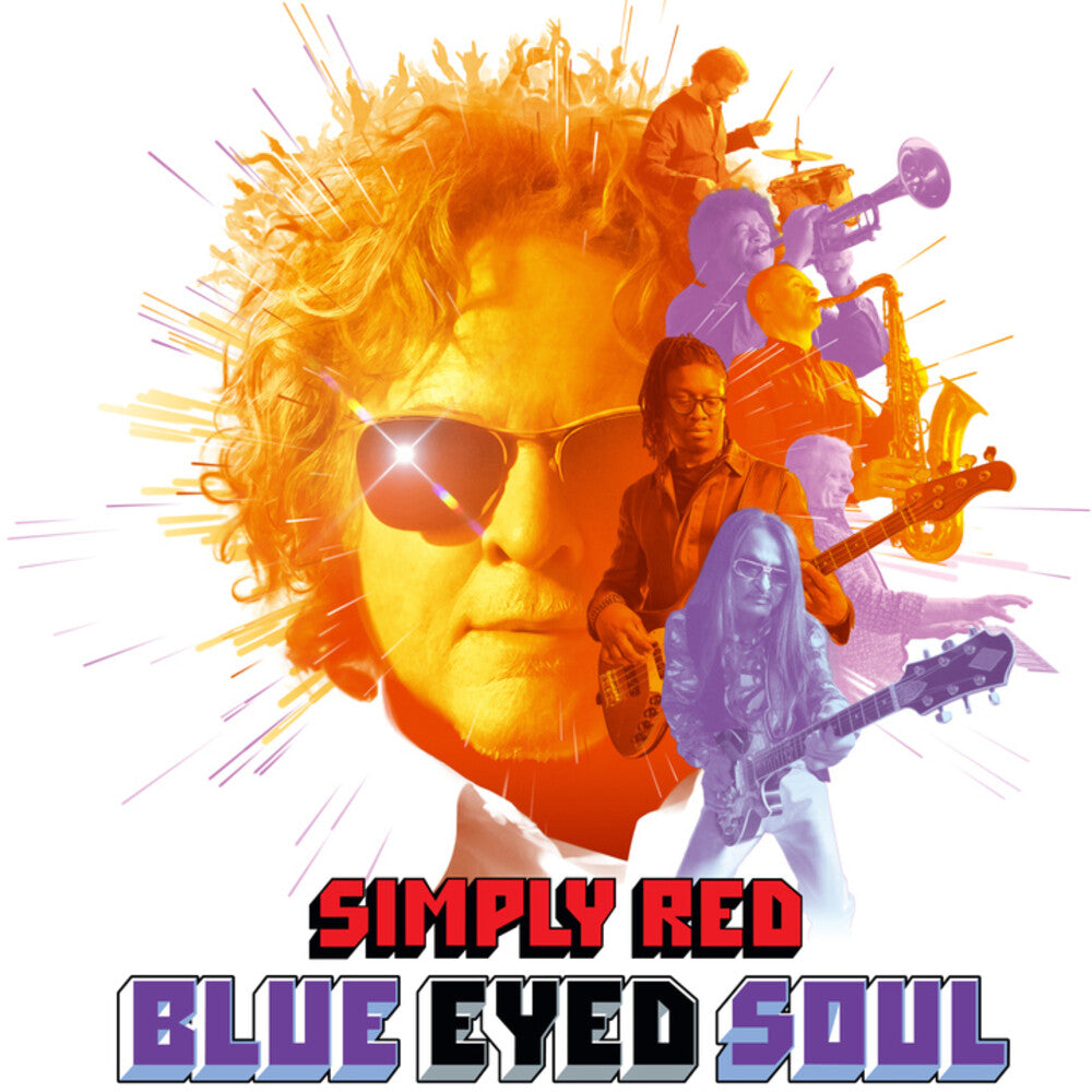the album cover for Simply Red - Blue Eyed Soul