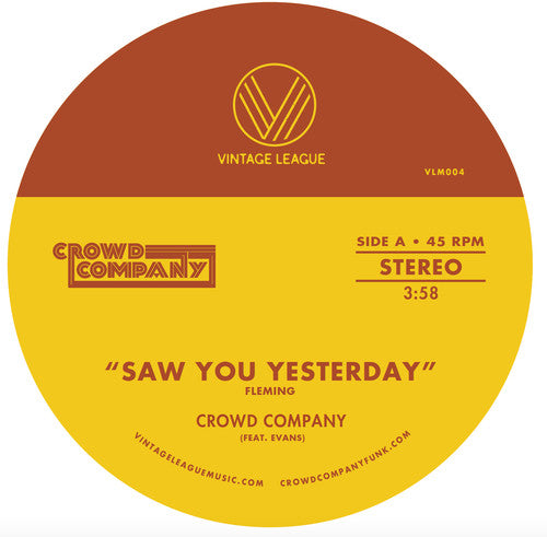 the album cover for Crowd Company - Saw You Yesterday / Can't Get Enough