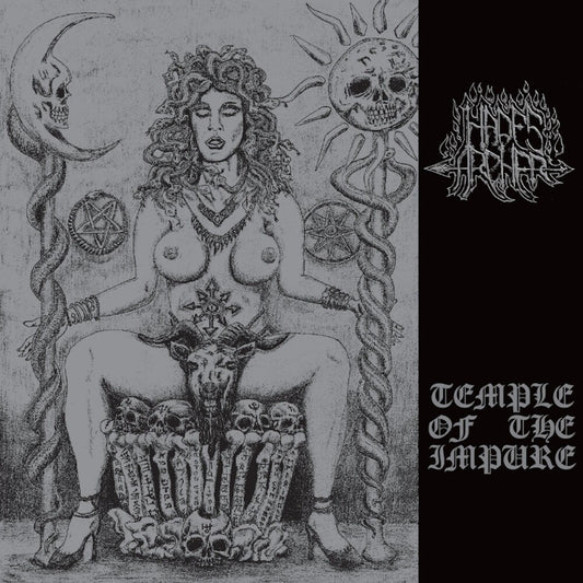 the album cover for Hades Archer - Temple Of The Impure