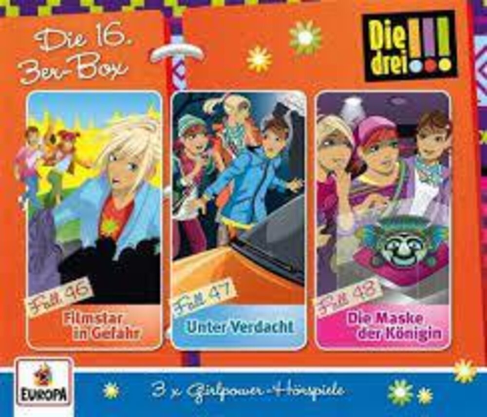 the album cover for Die Drei - Die 16. 3Er Box: Folgen 46-48