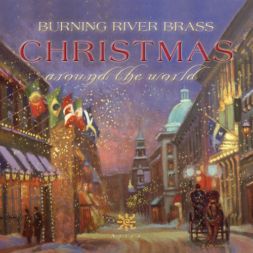 the album cover for J Bach S / Burning River Brass - Christmas Around the World