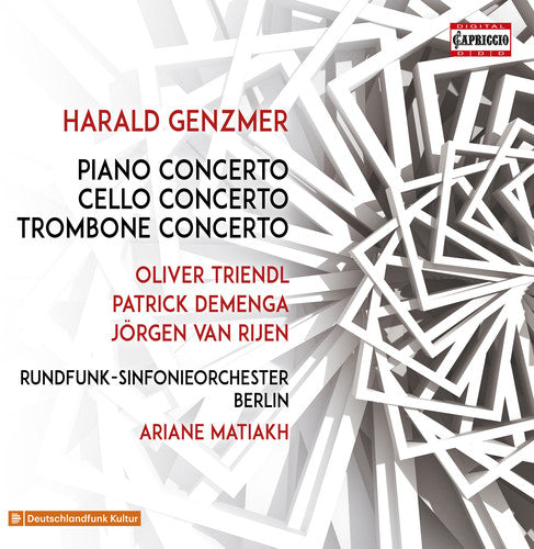 the album cover for Genzmer / Triendl / Matiakh - Piano Concerto 1 / Cello Concerto / Trombone