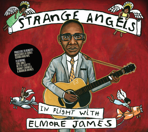 the album cover for Various Artists - Strange Angels: In Flight With Elmore James / Var