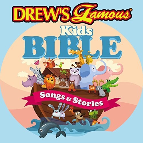 the album cover for Hit Crew - Drew's Famous Kids Bible Songs & Stories