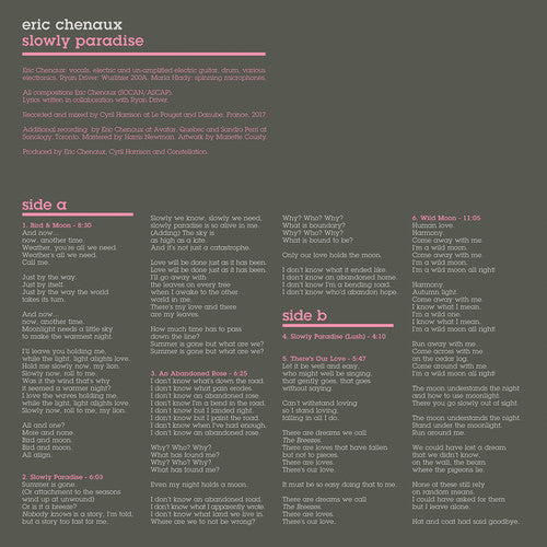 the album cover for Eric Chenaux - Slowly Paradise