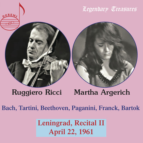 the album cover for J Bach S / Argerich / Ricci - Leningrand Recital 2