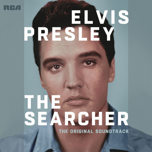 the album cover for Jon Bax - Elvis Presley: The Searcher [The Original Soundtrack]