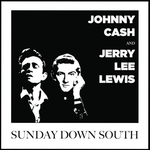 the album cover for Johnny Cash and Jerry Lee Lewis - Sunday Down South [LP]