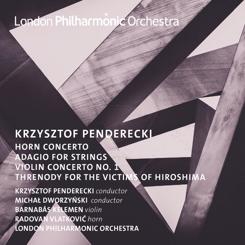 the album cover for London Philharmonic Orchestra / Penderecki - Penderecki: Horn Concerto Violin Concerto No.1