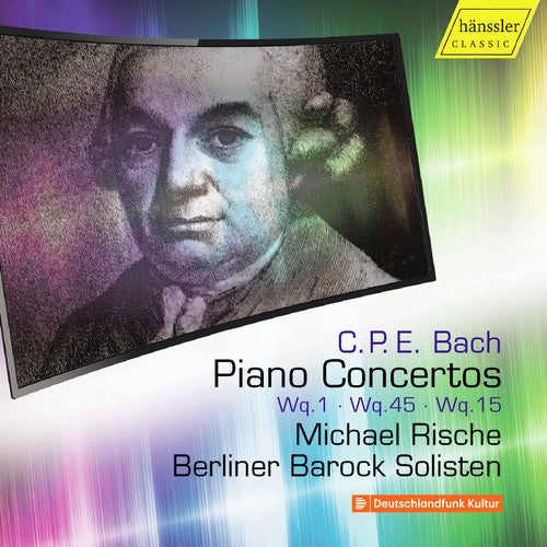 the album cover for C Bach PE / Rische / Solisten - Piano Concertos 5