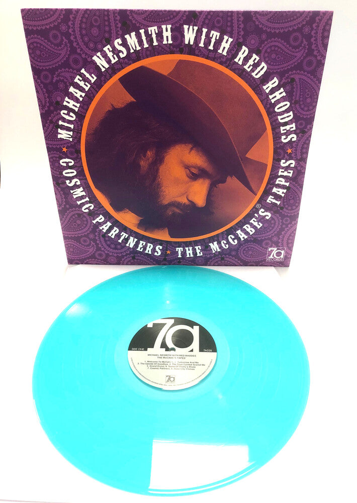 the album cover for Michael Nesmith / Rhodes,Red - Cosmic Partners: The Mccabe's Tapes (Blue) [180 Gram]