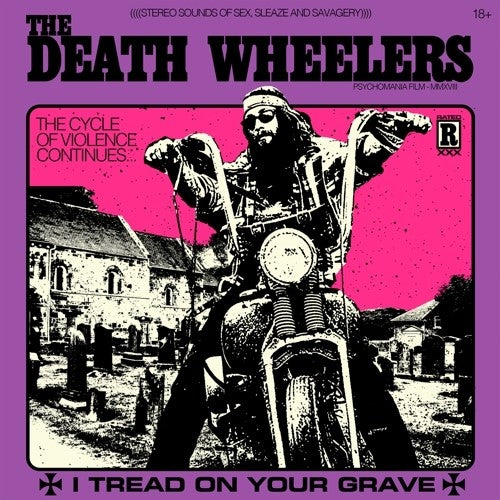 the album cover for Death Wheelers - I Tread On Your Grave