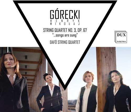 the album cover for Gorecki / Dafo String Quartet - String Quartet 3