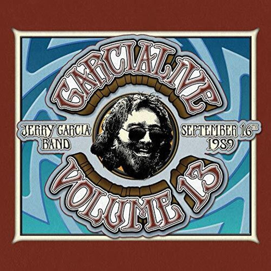 the album cover for Jerry Garcia - Garcialive, Vol. 13: September 16th, 1989 Poplar Creek Music Theatre