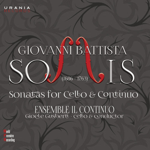 the album cover for Somis / Jovanovich - Sonatas for Cello & Continuo