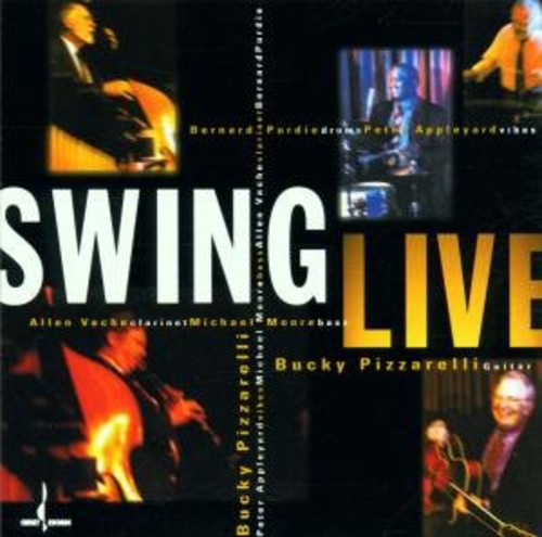 the album cover for Bucky Pizzarelli - Swing Live