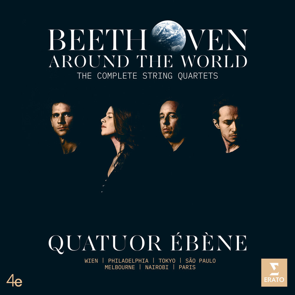 the album cover for Quatuor Ebene - Beethoven Around the World: The Complete String Quartets