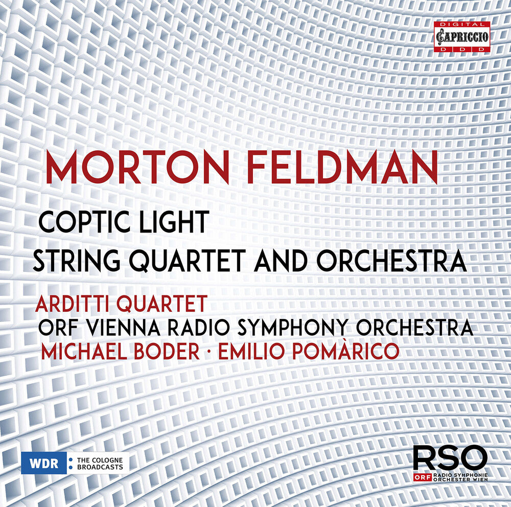 the album cover for Feldman / Arditti Quartet / Pomarico - Coptic Light