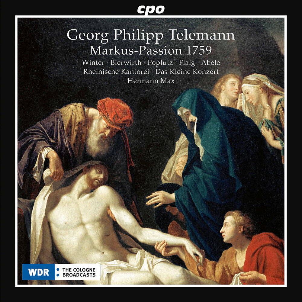 the album cover for Telemann / Rheinische Kantorei / Max - Passion 1759