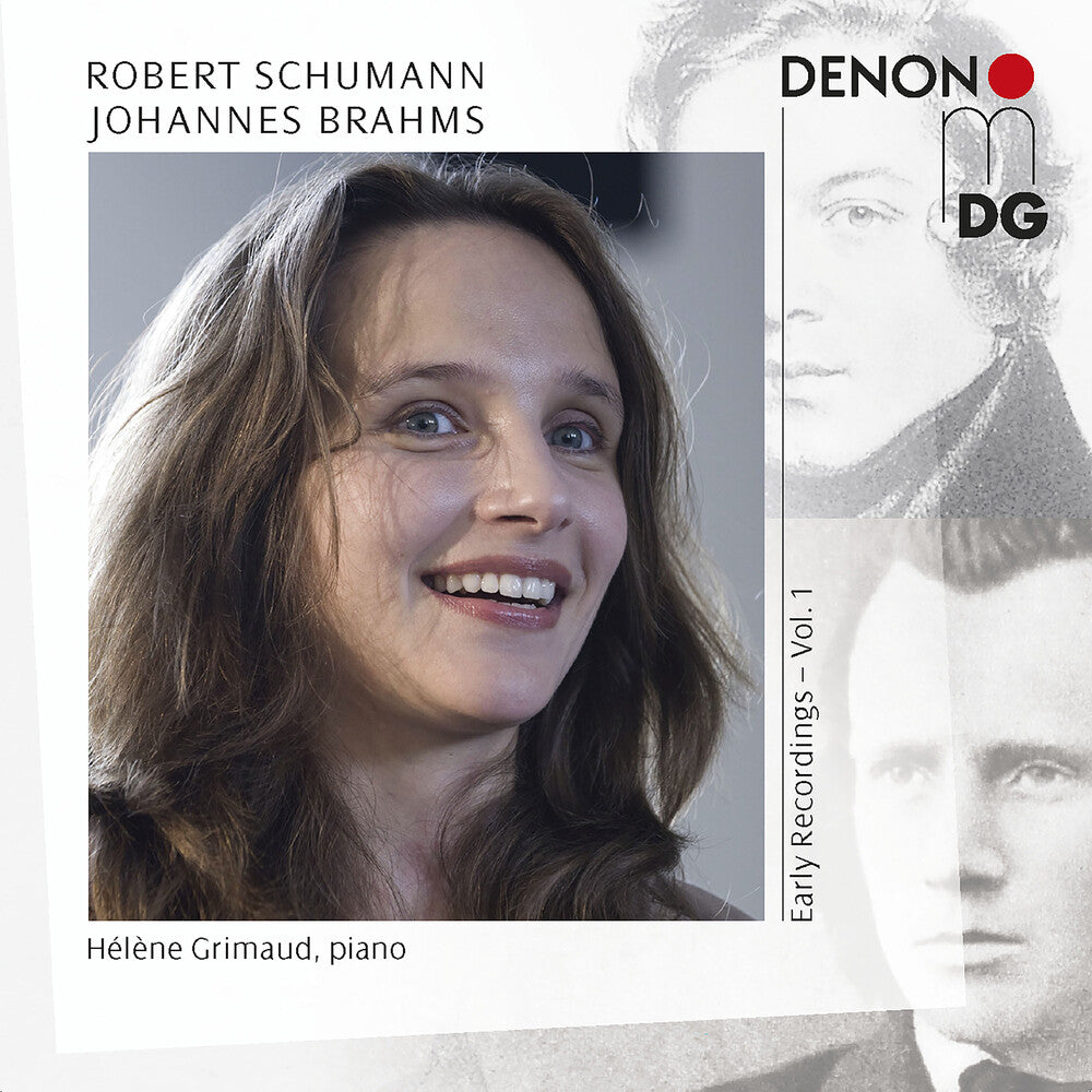 the album cover for Brahms / Grimaud - Early Recordings 1