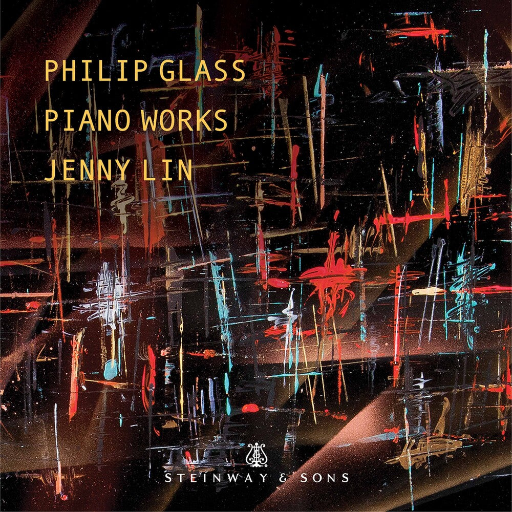 the album cover for Glass / Lin - Piano Works