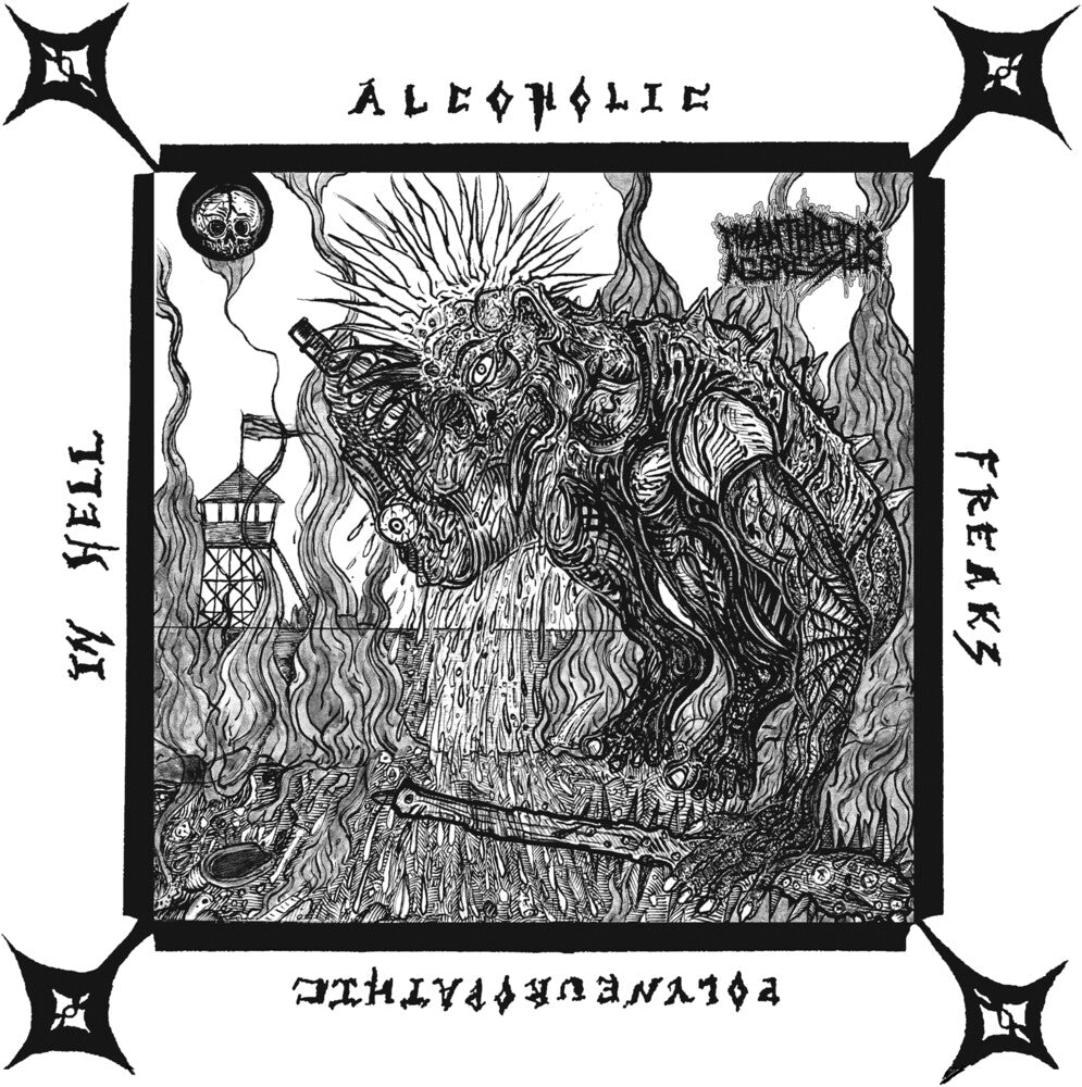 the album cover for Misanthropic Aggression - Alcoholic Polyneuropathic Freaks In Hell