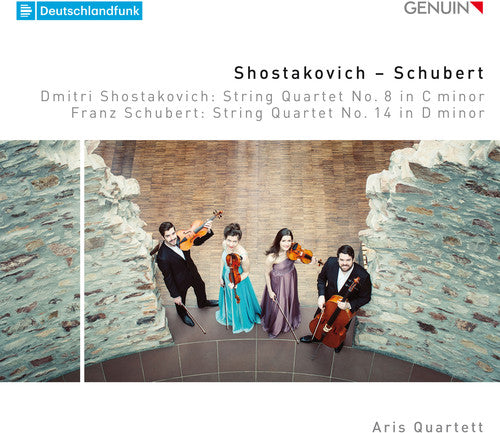 the album cover for Schubert / Shostakovich - String Quartet 8 in C Minor