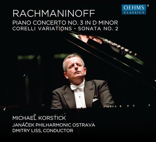 the album cover for Rachmaninoff / Korstick - Piano Concerto 3 in D Minor
