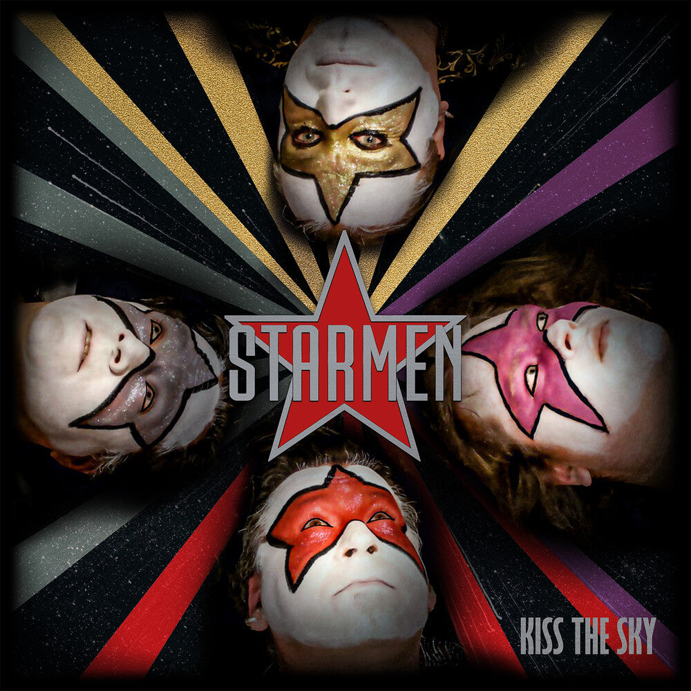 the album cover for Starmen - Kiss The Sky
