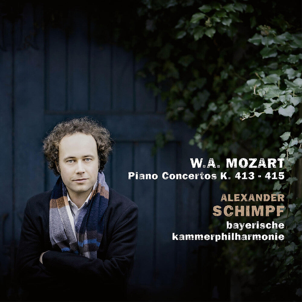 the album cover for Mozart / Schimpf / Adorjan - Piano Concertos 413-415