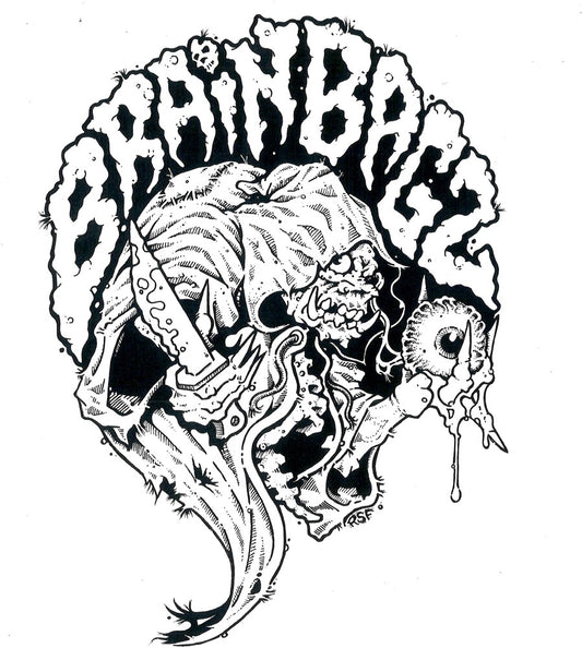 the album cover for Brain Bagz & Blood Bags - Split