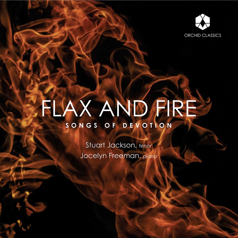 the album cover for Britten / Jackson / Freeman - Flax & Fire