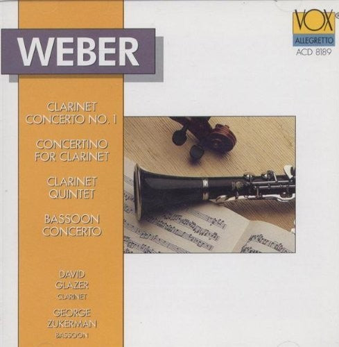 the album cover for Glazer - Clarinet Bassoon Conce