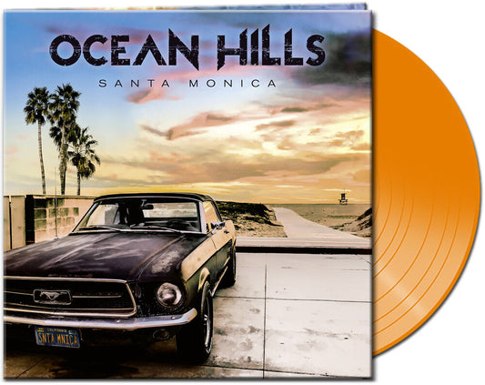 the album cover for Ocean Hills - Santa Monica (Clear Clear Orange Vinyl) [Clear Vinyl]