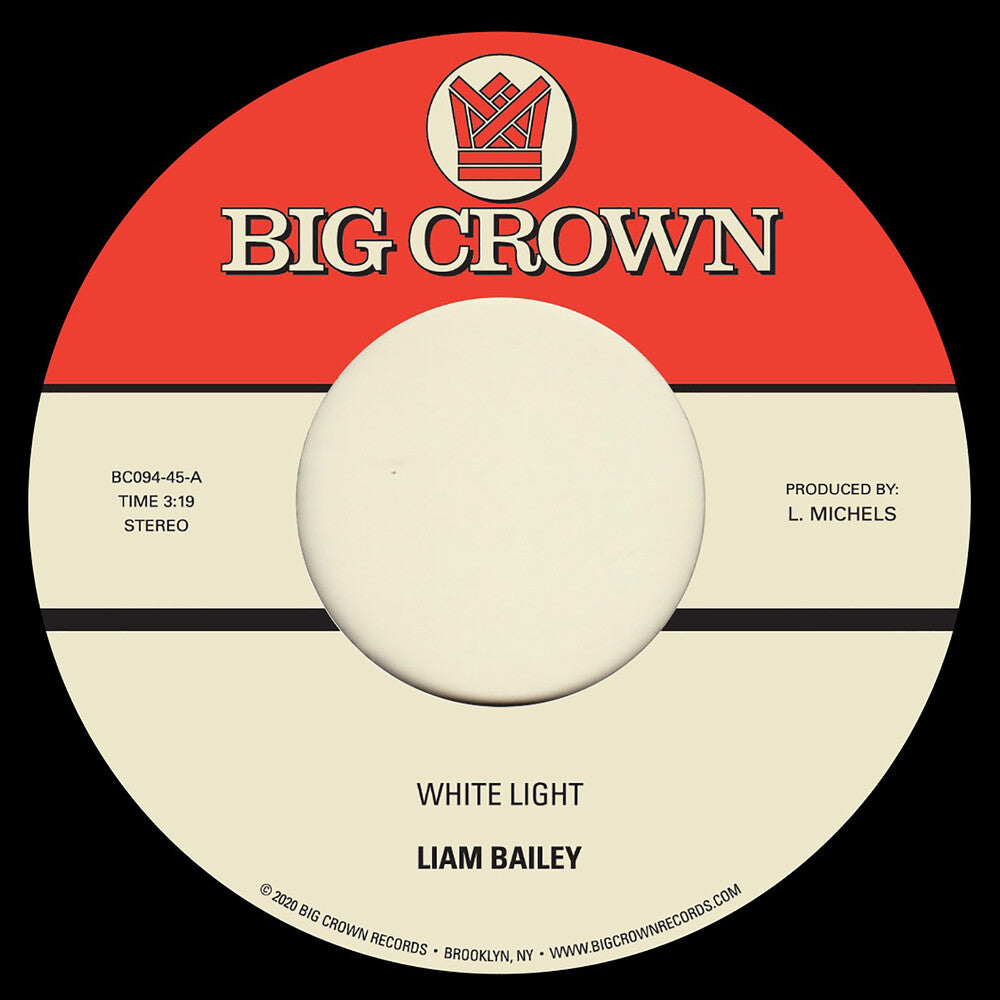 the album cover for Liam Bailey - White Light B/ w Cold & Clear [Vinyl Single]