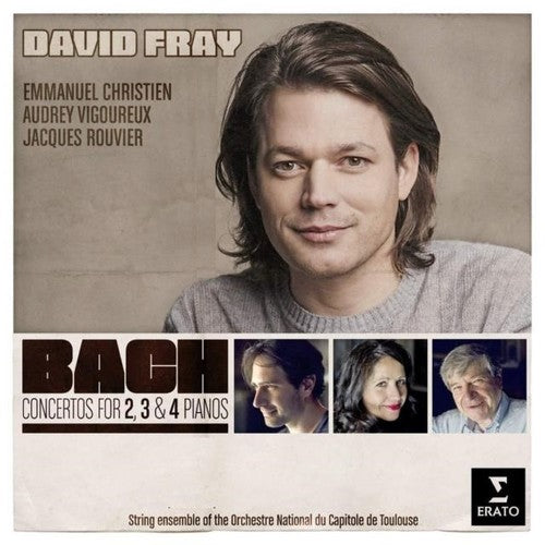 the album cover for David Fray - Bach Concertos For 2, 3, And 4 Pianos