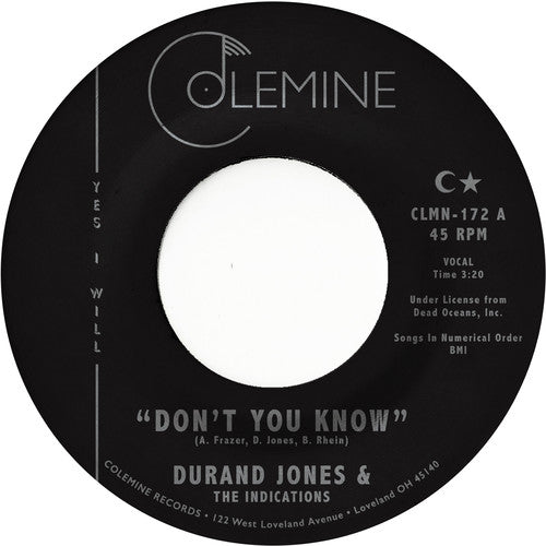 the album cover for Durand Jones & The Indications - Don't You Know [Vinyl Single]