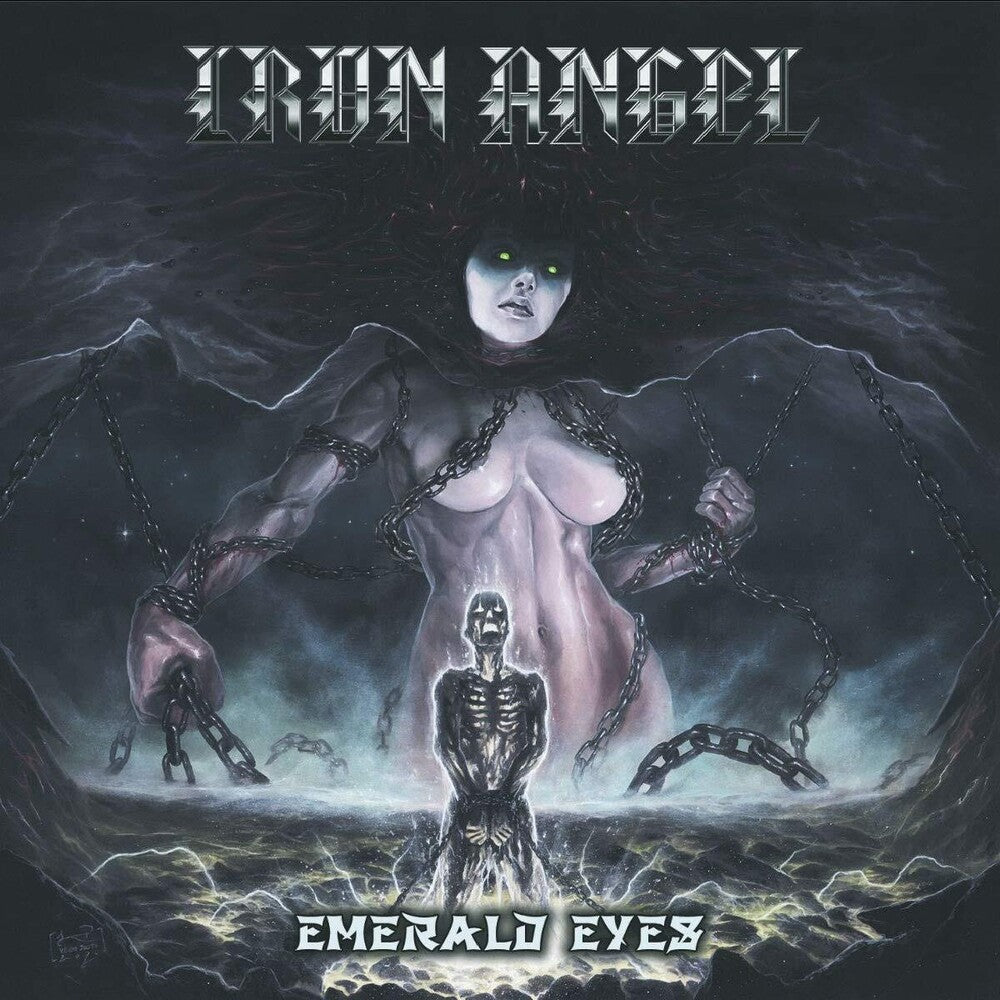 the album cover for Iron Angel - Emerald Eyes