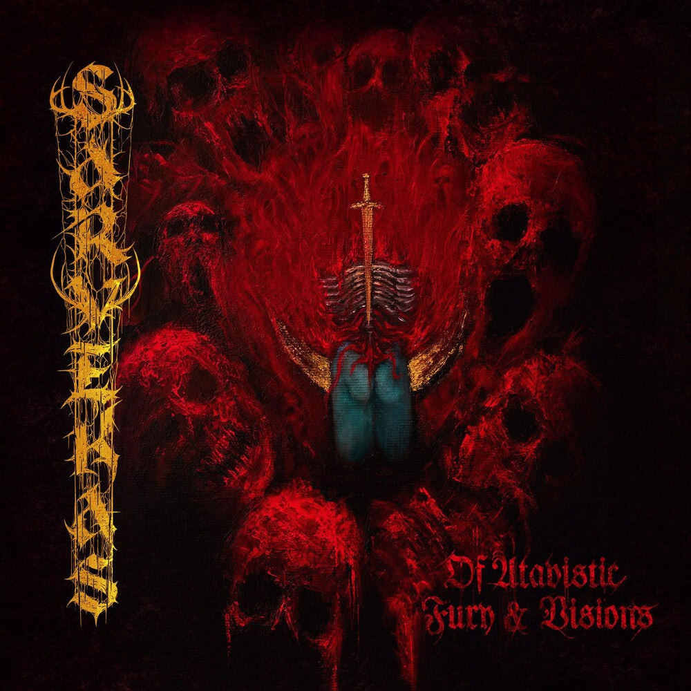 the album cover for Sarvekas - Of Atavistic Fury & Visions