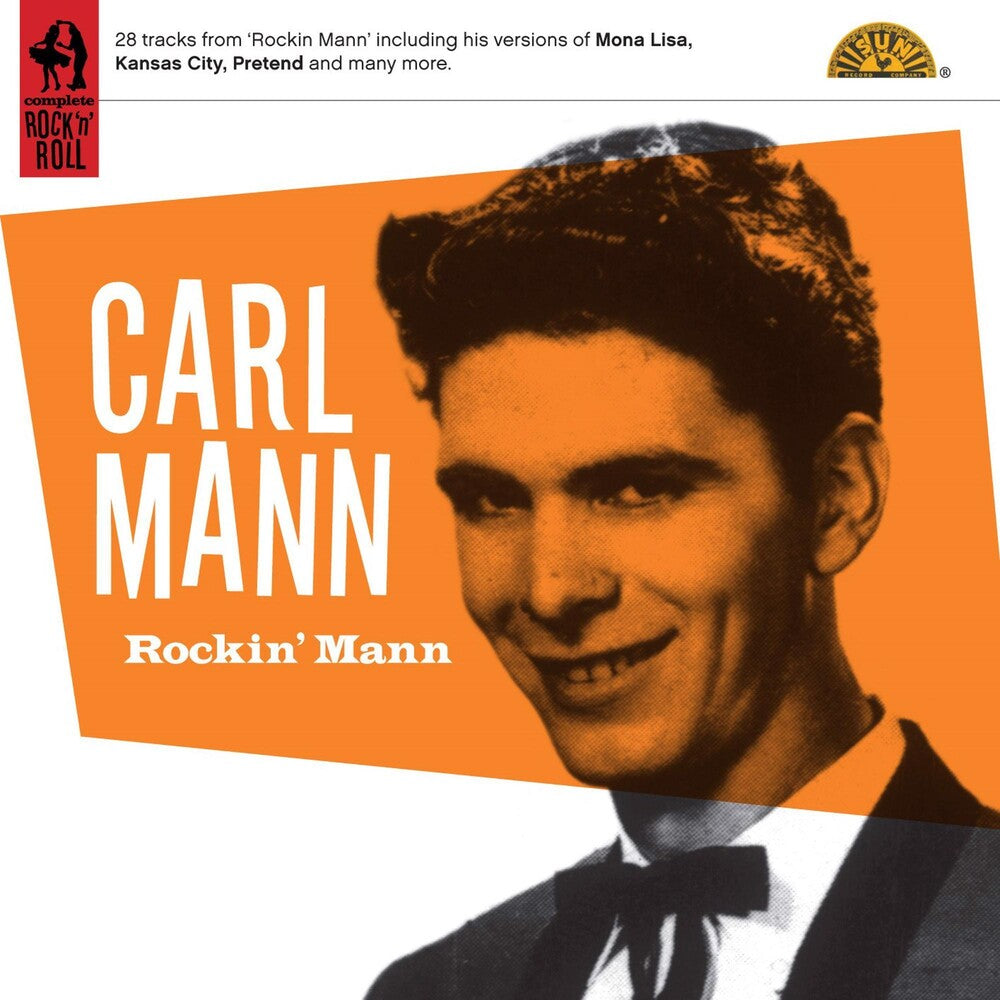 the album cover for Carl Mann - Rockin' Mann