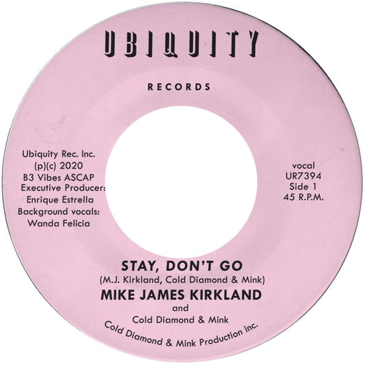 the album cover for Mike James Kirkland - Stay, Don't Go