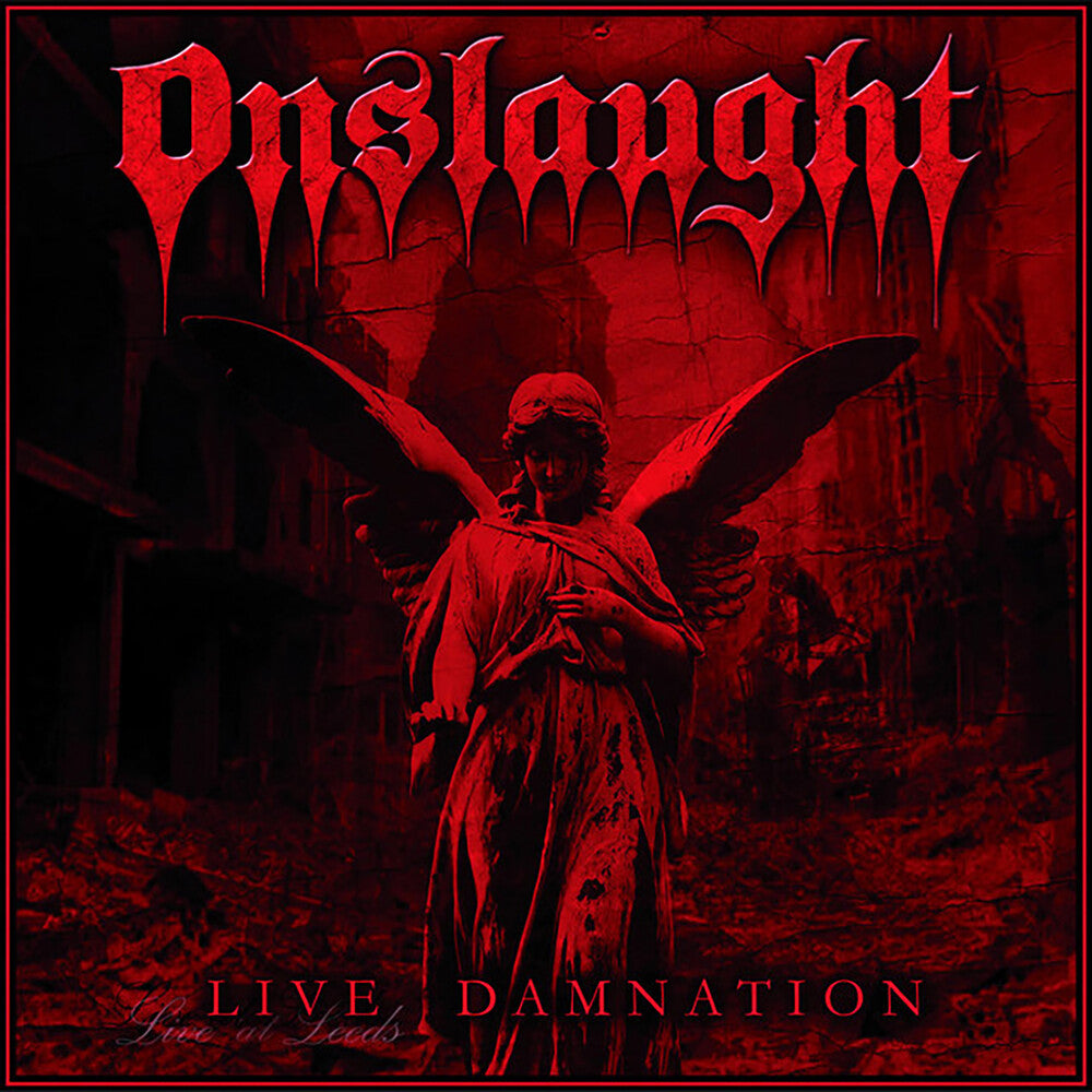 the album cover for Onslaught - Live Damnation [Clear Vinyl] (Uk)