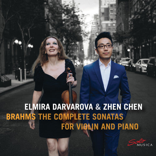 the album cover for Brahms / Darvarova / Chen - Complete Sonatas for Violin & Piano