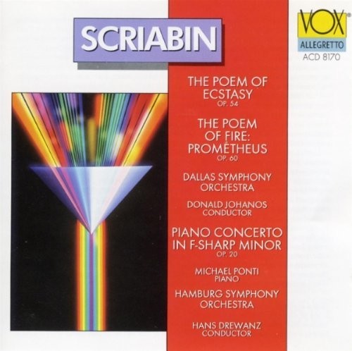 the album cover for Scriabin - Symphonies 4 & 5