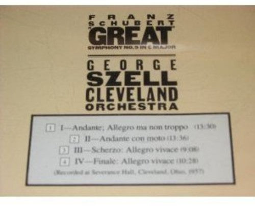 the album cover for Schubert / Szell / Cleveland Orch - Sym No 9 Great