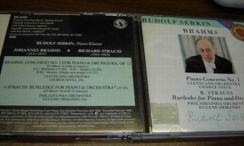 the album cover for Brahms / Cleveland Orch / Szell/ Serkin - Piano Cto No 1 / S