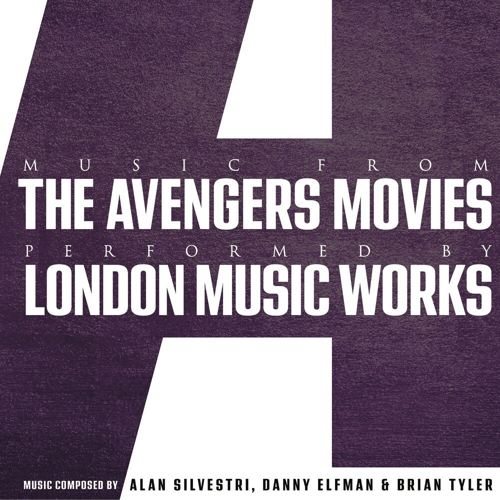 the album cover for London Music Works - Music From The Avengers Movies (Color Vinyl)